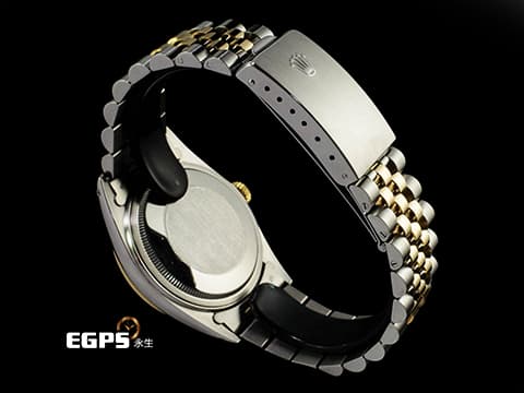 ROLEX 勞力士 蠔式 DATEJUST 16013 18K黃金&amp;不鏽鋼材質 半金款 香檳色面盤 鑽石時標&nbsp; 紀念型錶帶 自動上鍊 36mm