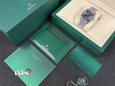 ROLEX 勞力士 DateJust 36 蠔式日誌型 126234 薄荷綠色面盤&nbsp;DJ36 經典三角坑紋錶圈 2026年保卡 紀念型（Jubilee）五銖錶帶 自動上鍊 36mm