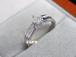 K金鑽戒 主鑽 0.30CT 造型戒指 K金鑽戒 白K金材質 方鑽 女戒 鑽石戒指