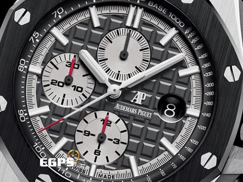 Audemars Piguet AP錶 愛彼 Royal Oak Offshore 皇家橡樹離岸型 鈦貓 26400IO.OO.A004CA.01 鈦金屬 陶瓷錶圈 2017年保單 深灰色面盤 計時碼表 男錶 44mm