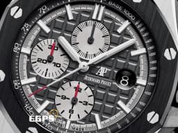 Audemars Piguet AP錶 愛彼 Royal Oak Offshore 皇家橡樹離岸型 鈦貓 26400IO.OO.A004CA.01 鈦金屬 陶瓷錶圈 <font color="#FF0000">2017年保單</font> 深灰色面盤 計時碼表 男錶 44mm