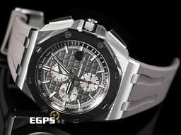 Audemars Piguet AP錶 愛彼 Royal Oak Offshore 皇家橡樹離岸型 鈦貓 26400IO.OO.A004CA.01 鈦金屬 陶瓷錶圈 <font color="#FF0000">2017年保單</font> 深灰色面盤 計時碼表 男錶 44mm