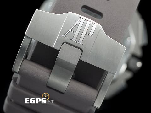 Audemars Piguet AP錶 愛彼 Royal Oak Offshore 皇家橡樹離岸型 鈦貓 26400IO.OO.A004CA.01 鈦金屬 陶瓷錶圈 2017年保單 深灰色面盤 計時碼表 男錶 44mm