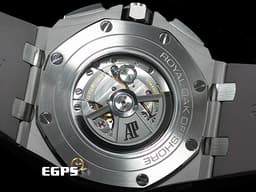 Audemars Piguet AP錶 愛彼 Royal Oak Offshore 皇家橡樹離岸型 鈦貓 26400IO.OO.A004CA.01 鈦金屬 陶瓷錶圈 <font color="#FF0000">2017年保單</font> 深灰色面盤 計時碼表 男錶 44mm