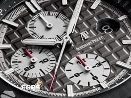 Audemars Piguet AP錶 愛彼 Royal Oak Offshore 皇家橡樹離岸型 鈦貓 26400IO.OO.A004CA.01 鈦金屬 陶瓷錶圈 <font color="#FF0000">2017年保單</font> 深灰色面盤 計時碼表 男錶 44mm