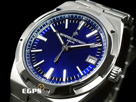 Vacheron Constantin 江詩丹頓 VC Oversea 縱橫四海 4500V/110A-B128  易拆卸替換錶帶裝置，日內瓦印記 2022年保單   絕美氣質出眾的藍面大三針 台灣公司貨 一錶三戴 自動上鏈&nbsp;41mm