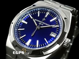 Vacheron Constantin 江詩丹頓 VC Oversea 縱橫四海 4500V/110A-B128 <font color="#FF0000"> 易拆卸替換錶帶裝置，日內瓦印記 2022年保單 </font> <font color="#05f0f0"> 絕美氣質出眾的藍面大三針 台灣公司貨 一錶三戴</font> 自動上鏈&nbsp;41mm