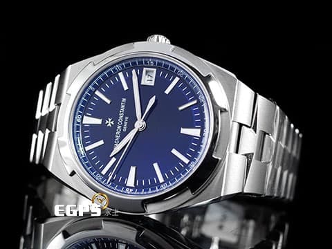 Vacheron Constantin 江詩丹頓 VC Oversea 縱橫四海 4500V/110A-B128  易拆卸替換錶帶裝置，日內瓦印記 2022年保單   絕美氣質出眾的藍面大三針 台灣公司貨 一錶三戴 自動上鏈&nbsp;41mm