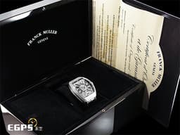 Franck Muller 法蘭穆勒 FM Vanguard V41 不鏽鋼材質 <font color="#05f0f0">精鑲鑽錶 精鑲滿天星面盤</font> 自動上鍊&nbsp;40.8X50mm