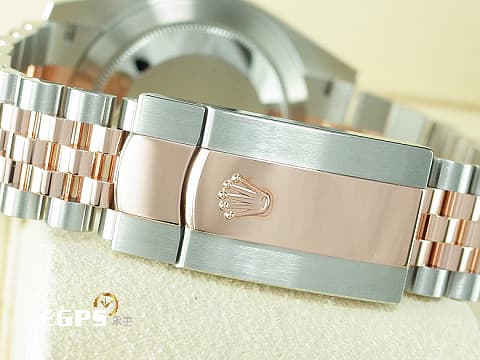 ROLEX 勞力士 Datejust 126331 蠔式日誌型 18K玫瑰金材質 半金款&nbsp;巧克力色面盤搭配鑽石時標&nbsp;2021年保卡 紀念型五銖錶帶 自動上鍊 41mm