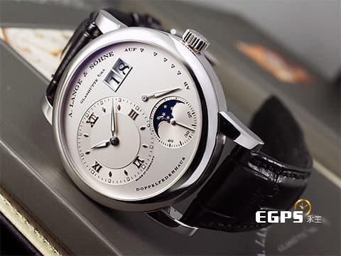 A. LANGE &amp; SÖHNE 朗格 Lange 1 Moonphase Platinum 109.025 鉑金材質 月相功能、大日期窗、動力儲存顯示&nbsp;台灣公司貨&nbsp;手動上鏈 38.5mm