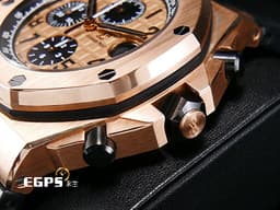Audemars Piguet 愛彼 AP錶 Royal Oak Offshore 皇家橡樹離岸型 計時碼表 26470OR.00.A002CR.01 <font color="#ffecc2">18K玫瑰金材質 小金貓</font>&nbsp;<font color="#FF0000">2020年保單</font>&nbsp;自動上鍊 42mm
