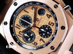 Audemars Piguet 愛彼 AP錶 Royal Oak Offshore 皇家橡樹離岸型 計時碼表 26470OR.00.A002CR.01 <font color="#ffecc2">18K玫瑰金材質 小金貓</font>&nbsp;<font color="#FF0000">2020年保單</font>&nbsp;自動上鍊 42mm
