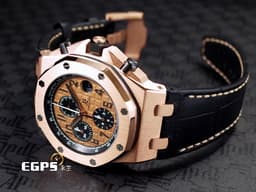 Audemars Piguet 愛彼 AP錶 Royal Oak Offshore 皇家橡樹離岸型 計時碼表 26470OR.00.A002CR.01 <font color="#ffecc2">18K玫瑰金材質 小金貓</font>&nbsp;<font color="#FF0000">2020年保單</font>&nbsp;自動上鍊 42mm