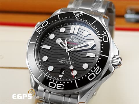 OMEGA 歐米茄 Seamaster Diver 300 海馬 21030422001001 黑色陶瓷錶圈、波浪紋面盤 不鏽鋼材質 同軸擒縱 2024年保卡 排氦氣閥 潛水錶 自動上鍊 42mm