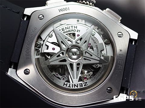 ZENITH 真力時 Defy El Primero 21 高振頻 1/100秒 計時碼錶 95.9000.9004/78.R582 鏤空面盤 鈦金屬材質 2025年保單 自動上鍊 44mm