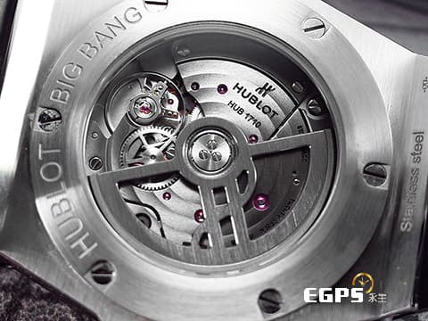 HUBLOT 宇舶 Big Bang 大爆炸 Unico Sang Bleu Steel Pave 不銹鋼材質 黑色面盤 465.SS.1117.VR.1704 MXM18 最新款 Maxime Buchi設計 幾何圖形指針 原鑲鑽錶 共276顆天然真鑽  2024年電子保單&nbsp;自動上鍊 39mm