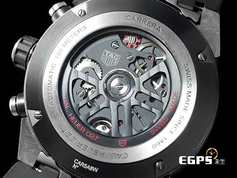 Tag Heuer 泰格 豪雅 Carrera Calibre Heuer 02T 卡萊拉系列 Tourbillon Chronograph&nbsp;計時碼錶 CAR5A8W.FT6071 鍛造碳 + 黑色PVD鈦金屬 鏤空面盤 陀飛輪 台灣公司貨 自動上鍊 45mm