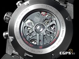Tag Heuer 泰格 豪雅 Carrera Calibre Heuer 02T 卡萊拉系列 Tourbillon Chronograph&nbsp;計時碼錶 CAR5A8W.FT6071 <font color="#05f0f0">鍛造碳 + 黑色PVD鈦金屬 鏤空面盤 陀飛輪</font><font color="#FF0000"> 台灣公司貨</font> 自動上鍊 45mm