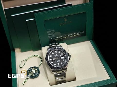 ROLEX 勞力士 Yacht-Master 42 蠔式 遊艇名仕型 226627 RLX鈦金屬材質 醇黑色面盤 Cerachrom黑色陶瓷錶圈 2024年保卡 首款鈦金屬遊艇 真是鈦輕盈、鈦神奇、鈦厲害了!! 自動上鍊 42mm