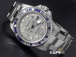 ROLEX 勞力士 GMT-Master II 116710LN 格林威治型 116710 LN 兩地時區 陶瓷框 <font color="#FF0000">這個精鑲藍寶石鑽框和滿天星鑲鑽面盤，讓您花少少的錢，卻有著完全不同的感覺，價值感百萬等級</font>  <font color="#FF0000">，不想到處撞錶跟別人一樣</font> 自動上鍊 40mm