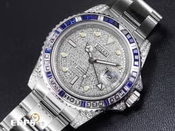 ROLEX 勞力士 GMT-Master II 116710LN 格林威治型 116710 LN 兩地時區 陶瓷框 <font color="#FF0000">這個精鑲藍寶石鑽框和滿天星鑲鑽面盤，讓您花少少的錢，卻有著完全不同的感覺，價值感百萬等級</font>  <font color="#FF0000">，不想到處撞錶跟別人一樣</font> 自動上鍊 40mm