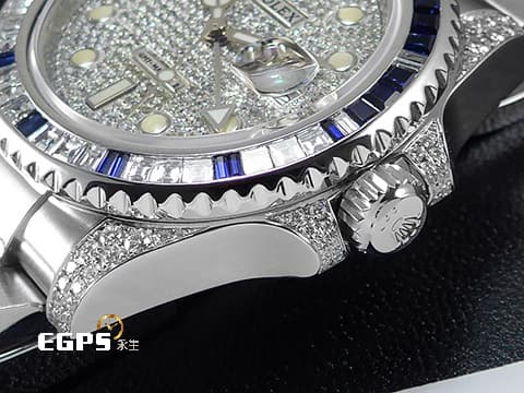 ROLEX 勞力士 GMT-Master II 116710LN 格林威治型 116710 LN 兩地時區 陶瓷框 這個精鑲藍寶石鑽框和滿天星鑲鑽面盤，讓您花少少的錢，卻有著完全不同的感覺，價值感百萬等級  ，不想到處撞錶跟別人一樣 自動上鍊 40mm