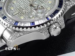 ROLEX 勞力士 GMT-Master II 116710LN 格林威治型 116710 LN 兩地時區 陶瓷框 <font color=#FF0000>這個精鑲藍寶石鑽框和滿天星鑲鑽面盤，讓您花少少的錢，卻有著完全不同的感覺，價值感百萬等級</font>  <font color=#FF0000>，不想到處撞錶跟別人一樣</font> 自動上鍊 40mm