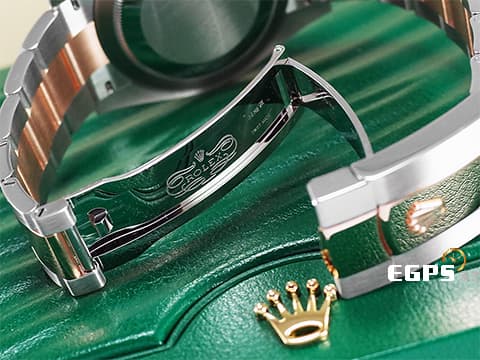 ROLEX 勞力士 DATEJUST 126301 經典 蠔式日誌型 DJ41 18K玫瑰金材質 半金款 綠羅馬時標面盤  2025年新式保卡 自動上鍊 41mm