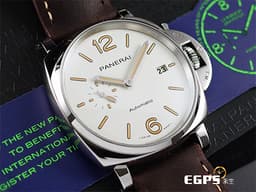 PANERAI 沛納海  LUMINOR DUE PAM1046 小秒針 PAM01046 白色奶油面盤 夜光指針  <font color="#FF0000"> 2020年保單 </font>  沛納海專利護橋 不鏽鋼  自動上鍊 42mm