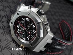 Audemars Piguet 愛彼 AP錶 Royal Oak Offshore 皇家橡樹 離岸型 26470ST.OO.A101CR.01 <font color=#4F4F4F>黑色經典大型格紋面盤 黑熊</font> 計時碼表 不鏽鋼 <font color=#FF0000>2015年台灣公司貨</font> 自動上鏈 42mm
