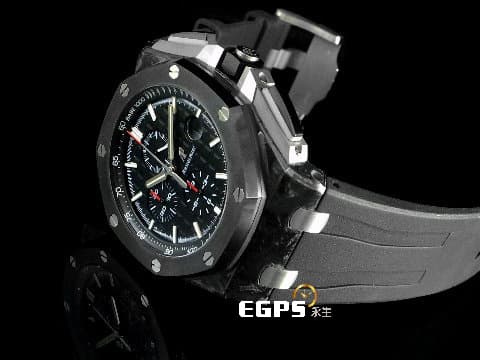 Audemars Piguet 愛彼 AP錶 Royal Oak Offshore 皇家橡樹 離岸型 26400AU.OO.A002CA.01 計時碼表 26400 AU ROO 絕版稀有鍛造炭材質&nbsp;已回原廠換機芯完整保養 保固至2028年&nbsp;自動上鍊 44mm