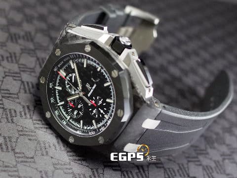 Audemars Piguet 愛彼 AP錶 Royal Oak Offshore 皇家橡樹 離岸型 26400AU.OO.A002CA.01 計時碼表 26400 AU ROO 絕版稀有鍛造炭材質&nbsp;已回原廠換機芯完整保養 保固至2028年&nbsp;自動上鍊 44mm