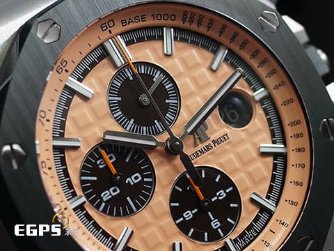 Audemars Piguet 愛彼 AP錶 Royal Oak Offshore 皇家橡樹 離岸型 26400SO.OO.A054CA.01 綠色陶瓷框 迷彩 大熊貓 26400 SO 計時碼表 2018年保卡 另附原廠卡其綠色橡膠錶帶 自動上鍊 44mm