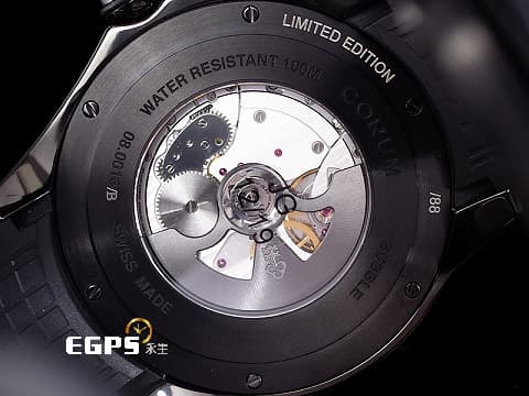 CORUM 崑崙 Bubble 泡泡錶 L390/03634 立體小丑  藝術家Matt Barnes  另類藝術 黑色面盤  PVD鍍黑鈦金屬材質  特殊半球體拱形雙面玻璃鏡面 無指針內圈顯示設計  全球限量88只 自動上鍊&nbsp;52mm