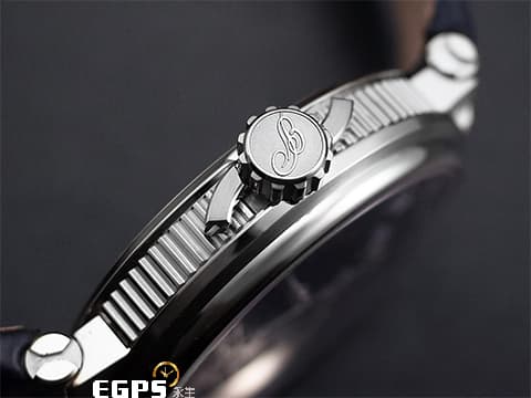 BREGUET 寶璣 Marine 航海系列 航海家 海之王子 5517BB/Y2/9ZU 18K白金材質&nbsp;寶齊萊藍機刻雕花波浪紋面盤&nbsp; 2019年保單&nbsp;自動上鍊 40mm