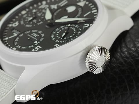 IWC 萬國錶 Big Pilot's Perpetual Calendar 大飛行員 TOP GUN 海軍空戰部隊 IW503008&nbsp;太浩湖 特別版 白陶瓷 七日鍊 萬年曆 月相盈虧 大飛&nbsp;2023年台灣公司貨&nbsp;飛行錶 自動上鍊 46.5mm
