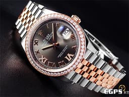 ROLEX 勞力士 DATEJUST 蠔式日誌型 DJ36 126281RBR 永恒玫瑰金半金款&nbsp;<font color="#05f0f0">原鑲鑽石錶圈、銀灰色VI &amp; IX鑽面</font>&nbsp;<font color="#FF0000">2026年保卡&nbsp;</font>自動上鏈 36mm