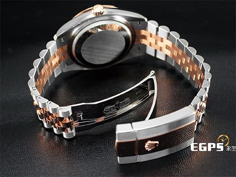 ROLEX 勞力士 DATEJUST 蠔式日誌型 DJ36 126281RBR 永恒玫瑰金半金款&nbsp;原鑲鑽石錶圈、銀灰色VI &amp; IX鑽面&nbsp;2026年保卡&nbsp;自動上鏈 36mm
