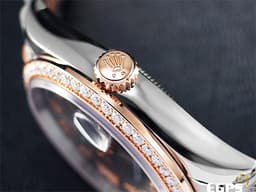ROLEX 勞力士 DATEJUST 蠔式日誌型 DJ36 126281RBR 永恒玫瑰金半金款&nbsp;<font color="#05f0f0">原鑲鑽石錶圈、銀灰色VI &amp; IX鑽面</font>&nbsp;<font color="#FF0000">2026年保卡&nbsp;</font>自動上鏈 36mm