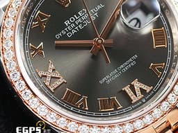ROLEX 勞力士 DATEJUST 蠔式日誌型 DJ36 126281RBR 永恒玫瑰金半金款&nbsp;<font color="#05f0f0">原鑲鑽石錶圈、銀灰色VI &amp; IX鑽面</font>&nbsp;<font color="#FF0000">2026年保卡&nbsp;</font>自動上鏈 36mm