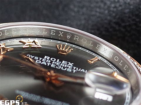 ROLEX 勞力士 DATEJUST 蠔式日誌型 DJ36 126281RBR 永恒玫瑰金半金款&nbsp;原鑲鑽石錶圈、銀灰色VI &amp; IX鑽面&nbsp;2026年保卡&nbsp;自動上鏈 36mm