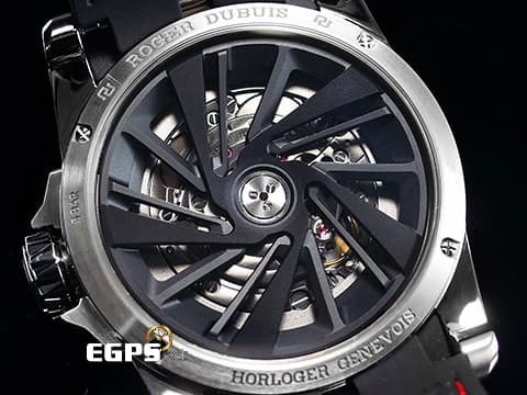 ROGER DUBUIS 羅傑杜彼 DBEX0602 Excalibur 王者系列 不鏽鋼材質 藍色放射紋面盤 夜光指針及時標 2019年保單 台灣公司貨&nbsp; 自動上鍊 45mm