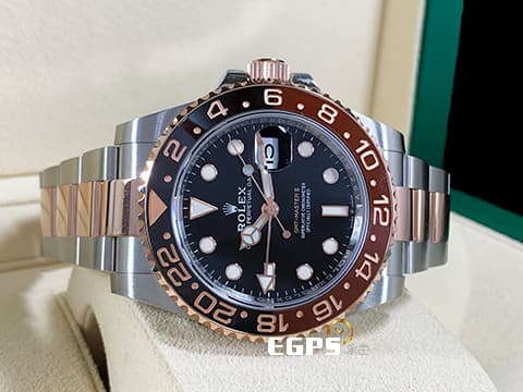 ROLEX 勞力士 GMT-Master II 格林威治型 126711CHNR 兩地時區 棕黑雙色 陶瓷錶圈 沙士圈 126711 CHNR 永恆玫瑰金 半金款 2024年保卡 自動上鏈 40mm