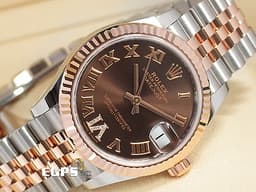 ROLEX 勞力士 DATEJUST LADY 278271 蠔式日誌型 18K永恆玫瑰金材質 半金款 <font color="#fdc8a5">巧克力色面盤 原廠鑲嵌VI鑽石時標&nbsp;</font><font color="#FF0000">2025年新式保卡  </font> 自動上鏈 31mm