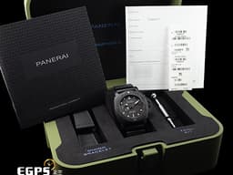 PANERAI 沛納海 潛行系列 SUBMERSIBLE MARINA MILITARE PAM00979 <font color=#FFFF33>CARBOTECH 類碳纖維材質 新輕薄材質大錶徑 PAM979</font>  潛水錶  <font color=#FF0000> 獨特鍛造碳材質美型面盤 新夜光塗料白色時標 2020年保單 </font> 自動上鍊 47mm