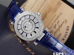 FRANCK MULLER  FM  法蘭穆勒 Double Mystery 神秘 DM42D2RCD <font color=#FF0000> 原鑲滿天星鑽石面盤、雙排鑽圈、鑽耳、鑽扣 </font> 18K白金材質 自動上鍊 42mm