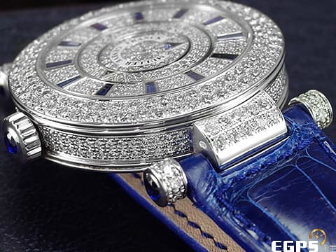 FRANCK MULLER  FM  法蘭穆勒 Double Mystery 神秘 DM42D2RCD  原鑲滿天星鑽石面盤、雙排鑽圈、鑽耳、鑽扣  18K白金材質 自動上鍊 42mm