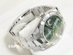 ROLEX 勞力士 Datejust 41 蠔式日誌型 126334 <font color="#ADADAD">石板灰色面盤</font>搭配<font color="#009100">綠羅馬時標 溫布頓</font> 不鏽鋼 DJ41 經典三角坑紋錶圈 <font color="#FF0000">2026年保卡 蠔式（Oyster）三節錶帶</font> 自動上鍊 41mm