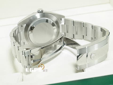 ROLEX 勞力士 Datejust 41 蠔式日誌型 126334 石板灰色面盤搭配綠羅馬時標 溫布頓 不鏽鋼 DJ41 經典三角坑紋錶圈 2026年保卡 蠔式（Oyster）三節錶帶 自動上鍊 41mm